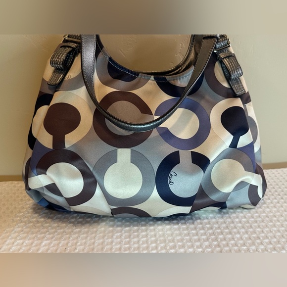 Coach Madison Scarf Print Sequin Shoulder Bag - Picture 4 of 11